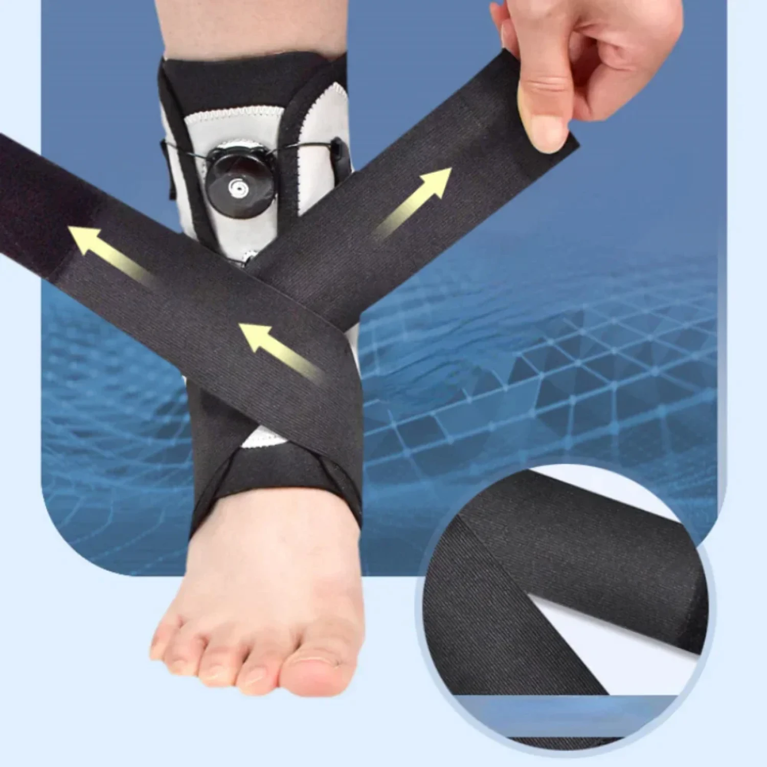 

1set Ankle Braces Bandage Straps Sports Safety Adjustable Ankle Support Protector Ankle Fracture Sprain Sprain Ligament Strain