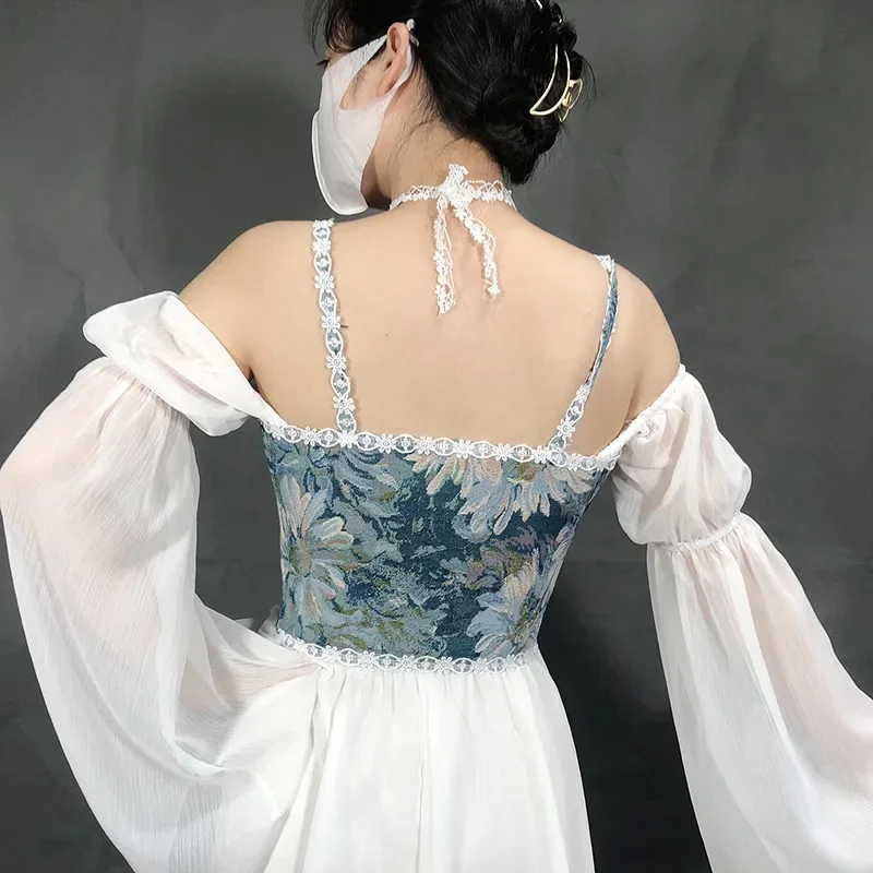 Fashion Lolita Shirt Women Tank Tops Camis Harajuku Vintage y2k Corset Woman Clothing Blusas Sexy Ladies Crop Top Camiseta Mujer