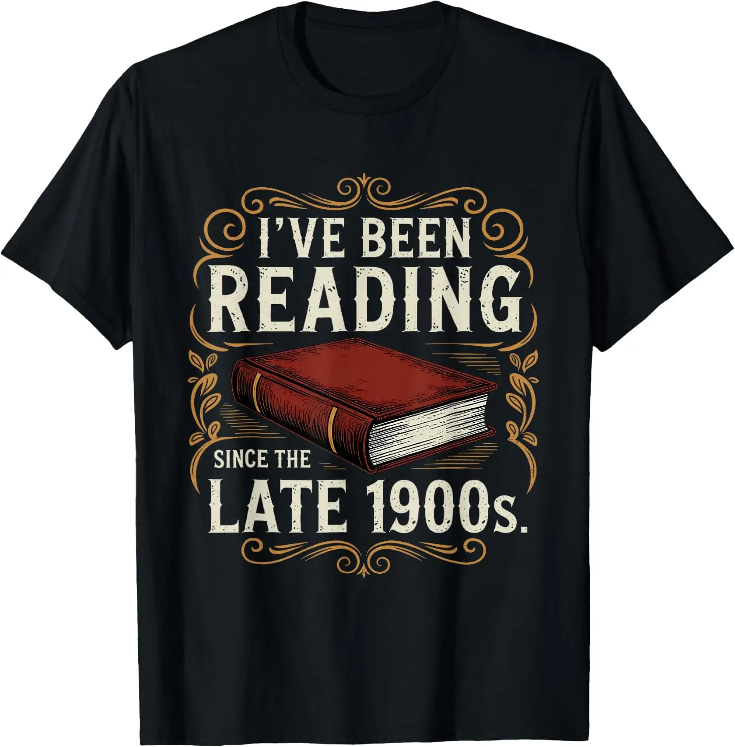 I've Been Reading Since The Late 1900S Book Lovers Vintage T-Shirt 100% Cotton Trendy Y2K Short-Sleeve Tee-Soft, Quick-Drying,