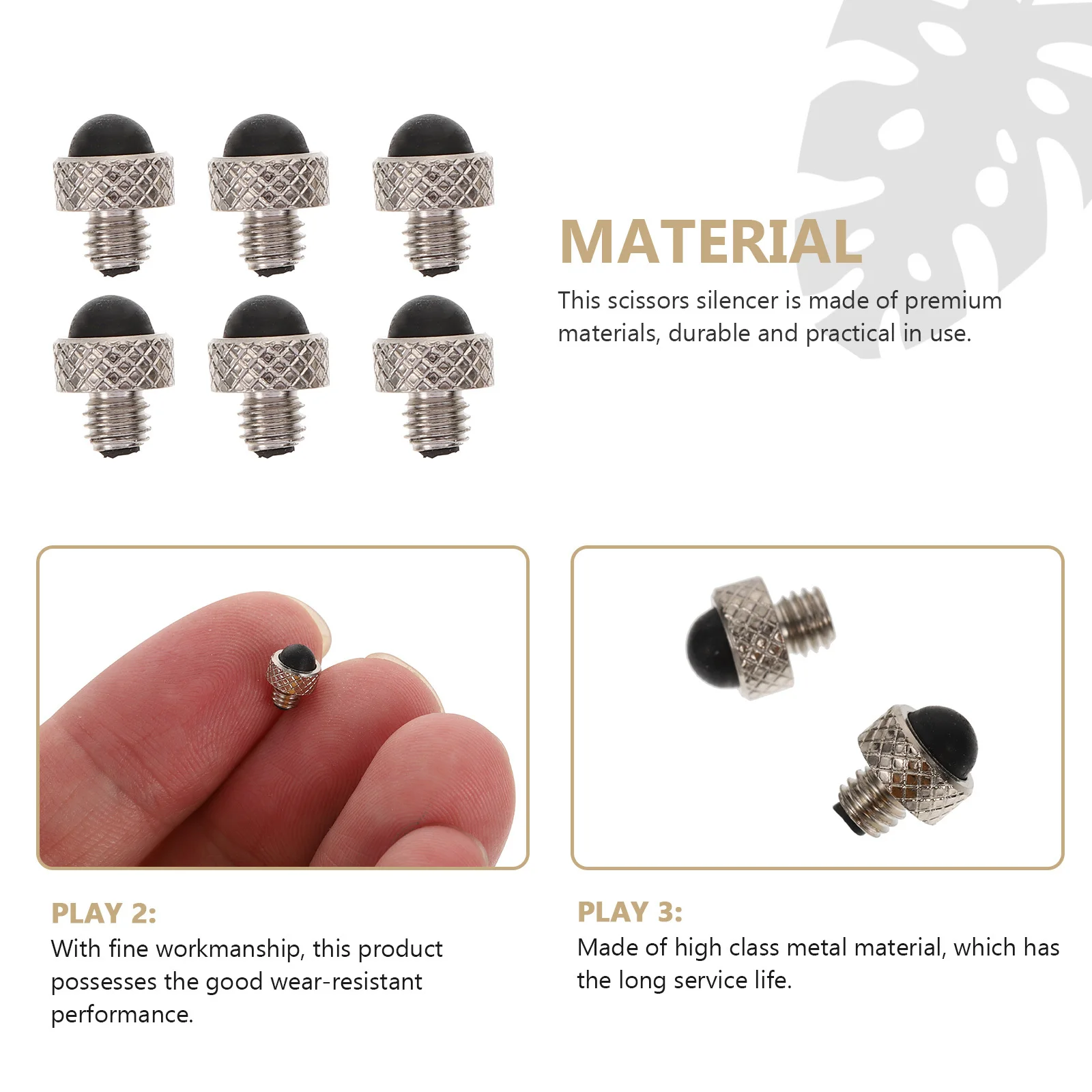 

6pcs Silencers Metal Bumpers For Hairdressing Scissors Noise Deadener Replacement Muffler Sturdy Barber Tools Pet Scissors