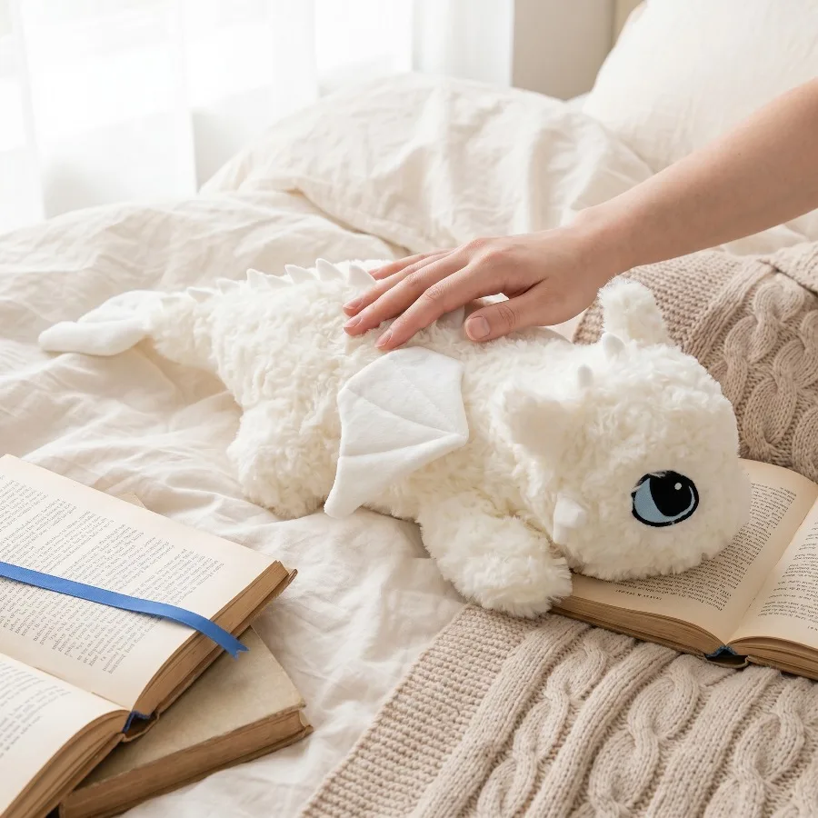 

Cute White Dragon Plush Toy Body Pillow Large Cartoon Dragon Stuffed Doll Cushion Soft Pillow Anime Cushion Decor Plush Toy Gift