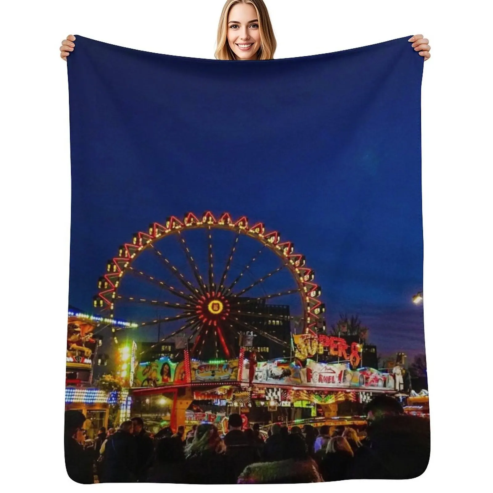 

Fun Fair Throw Blanket decorative Decorative Sofa Soft Plaid Extra Large Throw Blankets