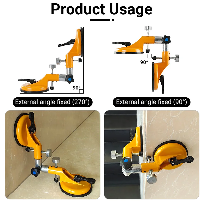 Angle adjustable fixed splicing suction cup90-270 ° right angle fixer wall glass tile stone yin and Yang Angle installation tool