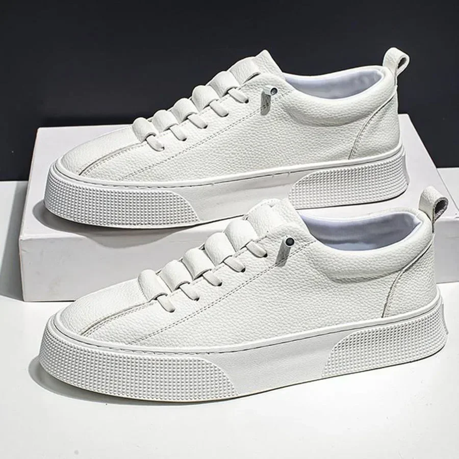 Sneakers for Men  Fashion Casual Lace Up Round Toe Flat White mens Running Sport Shoes Zapatillas Deportivas Hombre