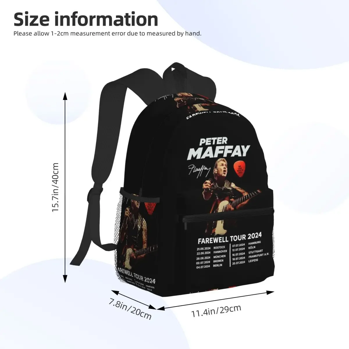 Bruce Springsteen Trip Tour We Love Rock Student Backpack School Bag Hiking Travel Daypack for Men Women Bookbag Shoulder Bags