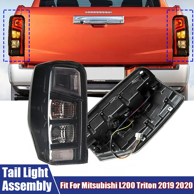 Car Accessories Tail Light With Bulb & Wiring Harness Brake Light Signal Lamp Assembly Fit For Mitsubishi L200 Triton 2019 2020