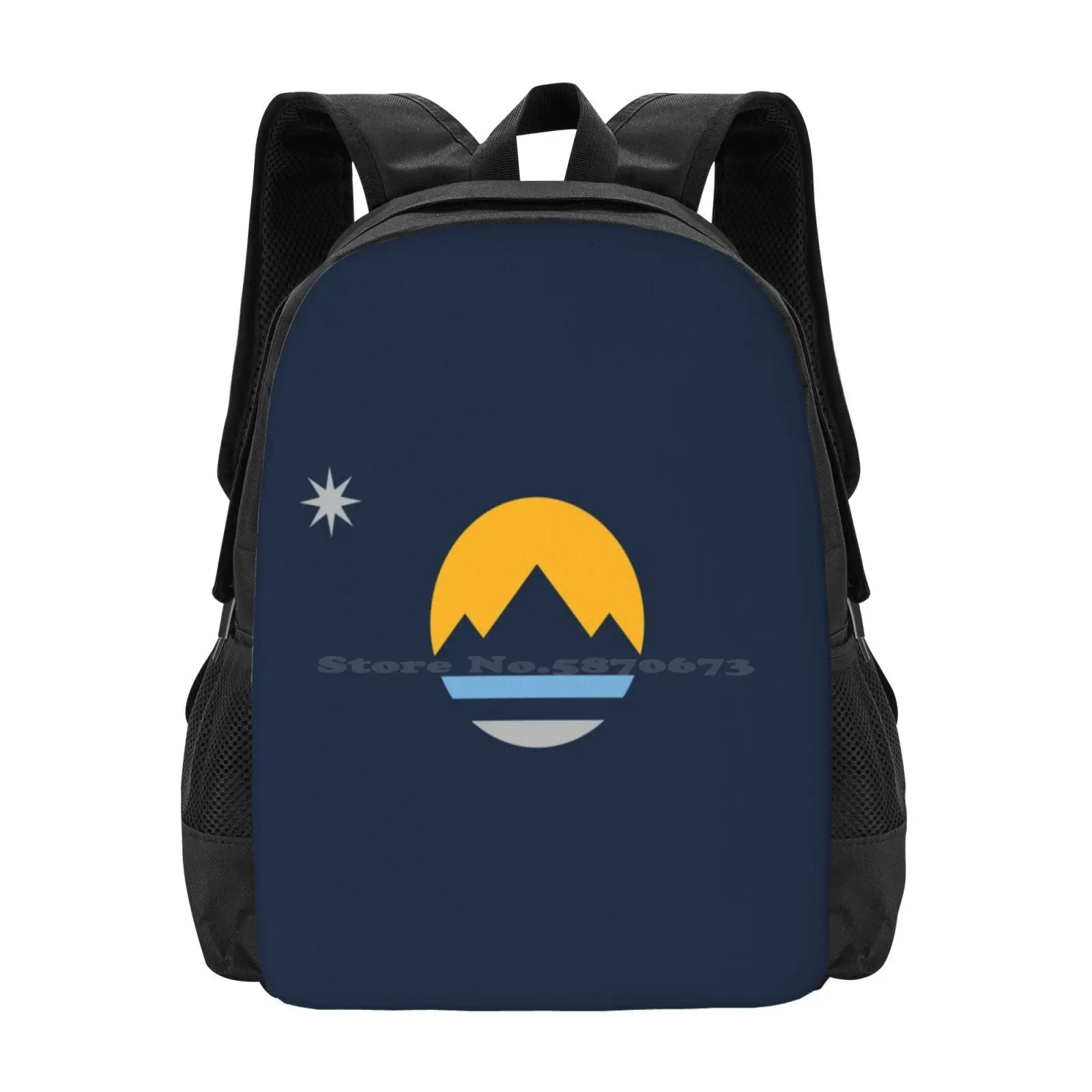 The Reno ( Flag Of The City Of Reno , Nevada ) School Bags For Teenage Girls Laptop Travel Bags Reno Nevada Blue Navy White