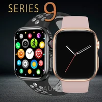 Reloj inteligente con pantalla HD Serie 9 para hombre, calendario, llamada BT, reloj inteligente NFC, presión arterial, ritmo cardíaco, Fitness, reloj deportivo para mujer