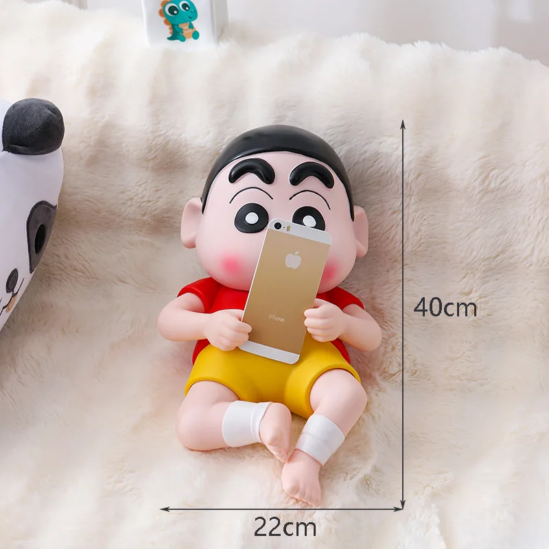 

40cm Crayon Shin-Chan Play With Your Phone Extremely Large Funny Cartoon Figure Nohara Shinnosuke Ornaments Cute Toy Model Gift
