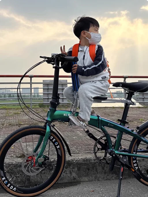 アルミ合金製フロントチャイルドシート、折りたたみ自転車用クイックリリースポータブルシート