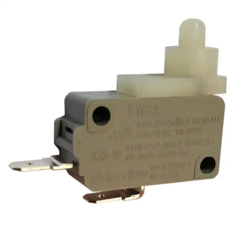 KW3A Self-locking Micro Switch, 16A White Push Button Switch, Dedicated Button Switch For Washing Equipment