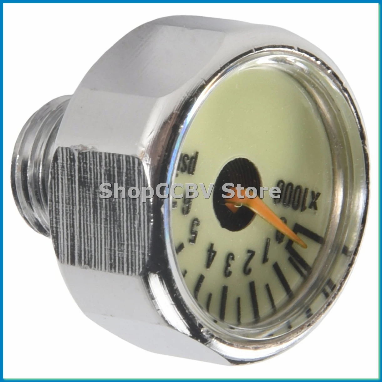 Nieuwe Duikfles Manometer 1 Inch Gezicht 350 BAR/5000 PSI 7/16 Inch-20UNF Threads-A50M