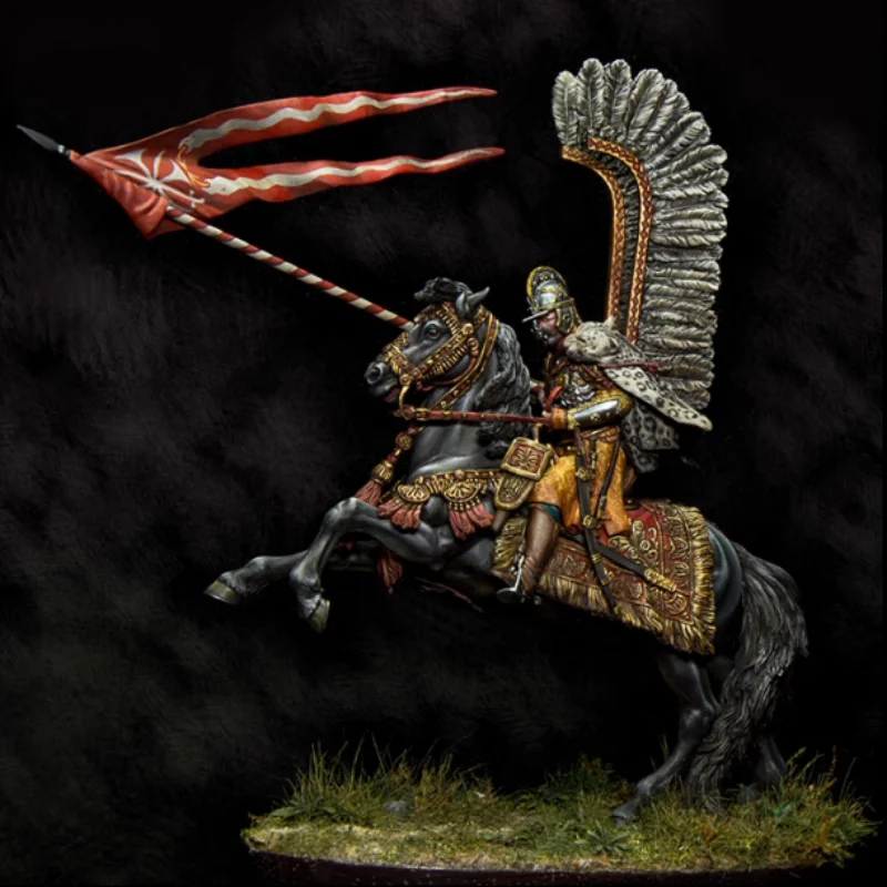 Resin Model Figure, 1/24 Scale Polish Winged Hussar, GK, Unassembled and Unpainted Kit, 3D DIY Toy