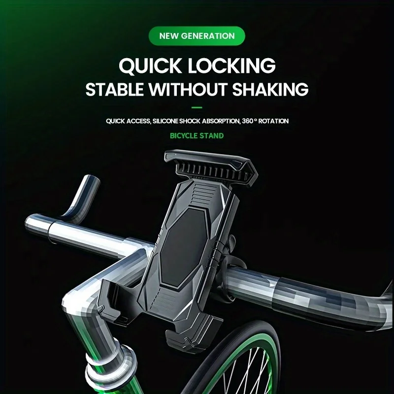 

Bike Phone Holder 4.5-8 Devices 360 Rotation Shock Absorption