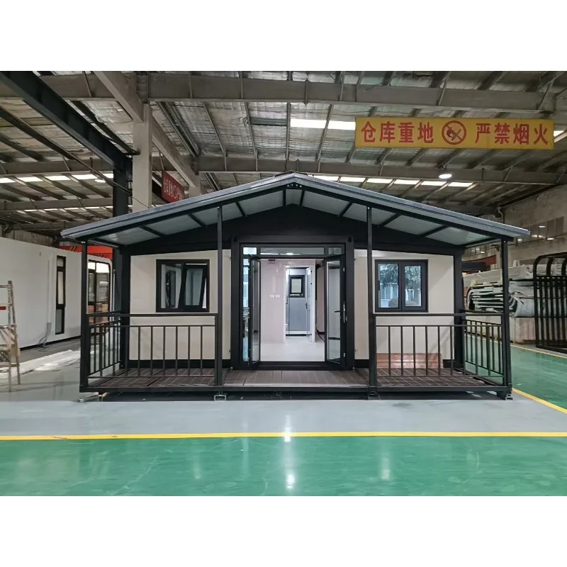 40ft Double Wing Expandable Folding Container House Prefabricated 3 Bedroom Modular Home for Family