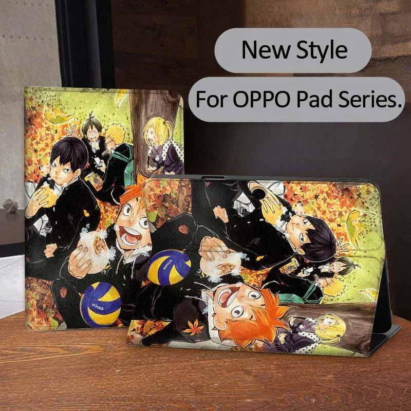 

H-Haikyuus Anime Pattern Tablet Case For OPPO Pad 2 3 4 11 SE X Air 2 Neo Pro 12.1 10.36 11 11.4 13.2 Inch