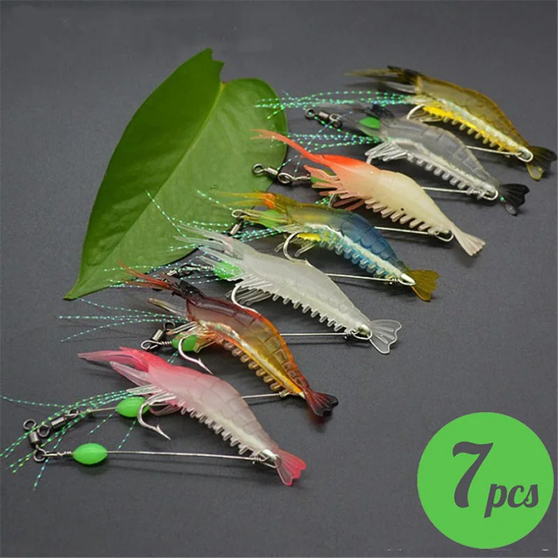 7pcs Shrimp Lures Fishing Lures Artificial Fishing Bait Isca Artificial Ascesorios Pesca