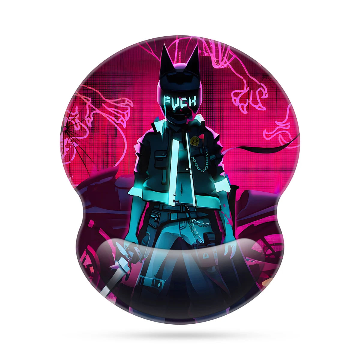 1pc Cool Blue Robot Mouse Pad Wrist Ergonomic Soft Anti-Slip Wrist Rest Support Mat Computer Mouse Pad For Office  PC Gift