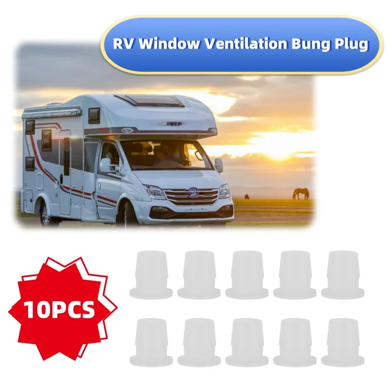 10 Pcs/Pack Caravan Motorhome Window Ventilation Bung Plug Seal Silicone Rubber Polyplastic Part Accessories