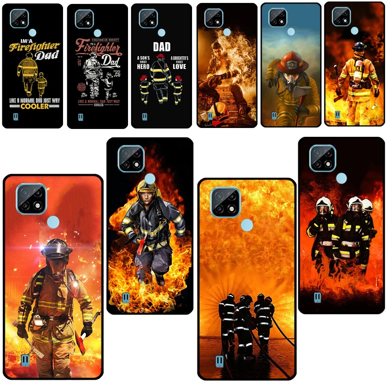 Firefighter Heroes Fireman For OPPO Realme C21 C15 C11 C3 GT Q3 6 7 8 Pro Case Cover For OnePlus 9 Pro Nord 2 8T 9R