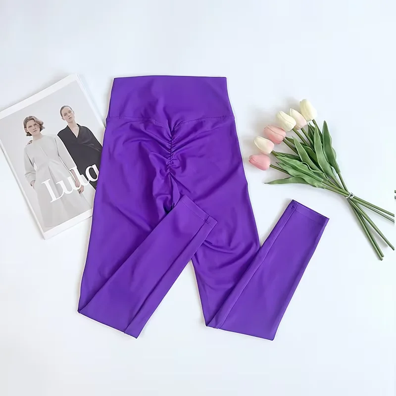 

Бесшовные леггинсы для йоги с высокой талией для женщин, спортивные штаны с пуш-ап для фитнеса, бега, эластичные спортивные штаны с подтяжкой бедер