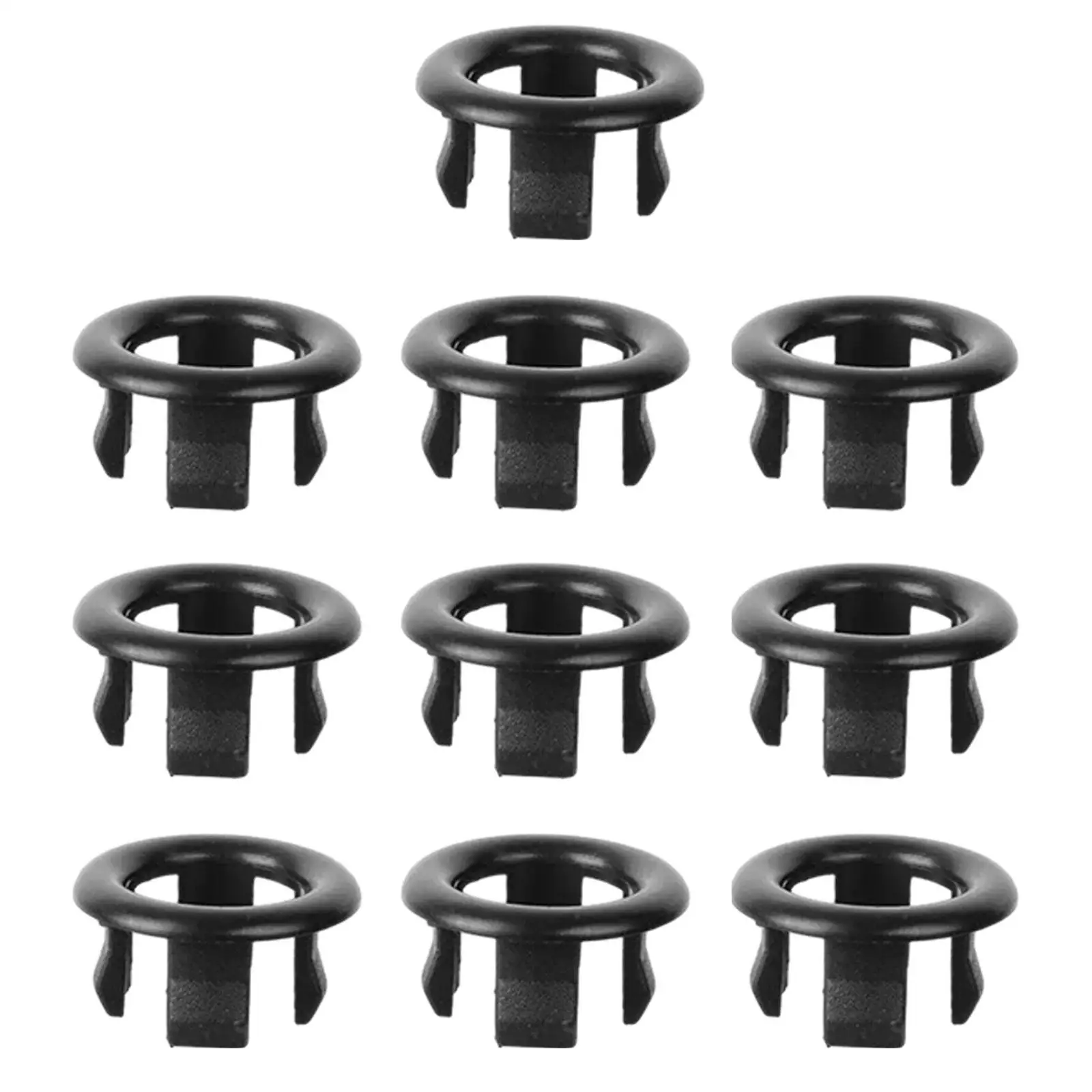 

10x Sink Overflow Vanity Ring, Sink Overflow Cover, Hole Insert Cap, Sink Overflow Ring for Bathtub, Hotel