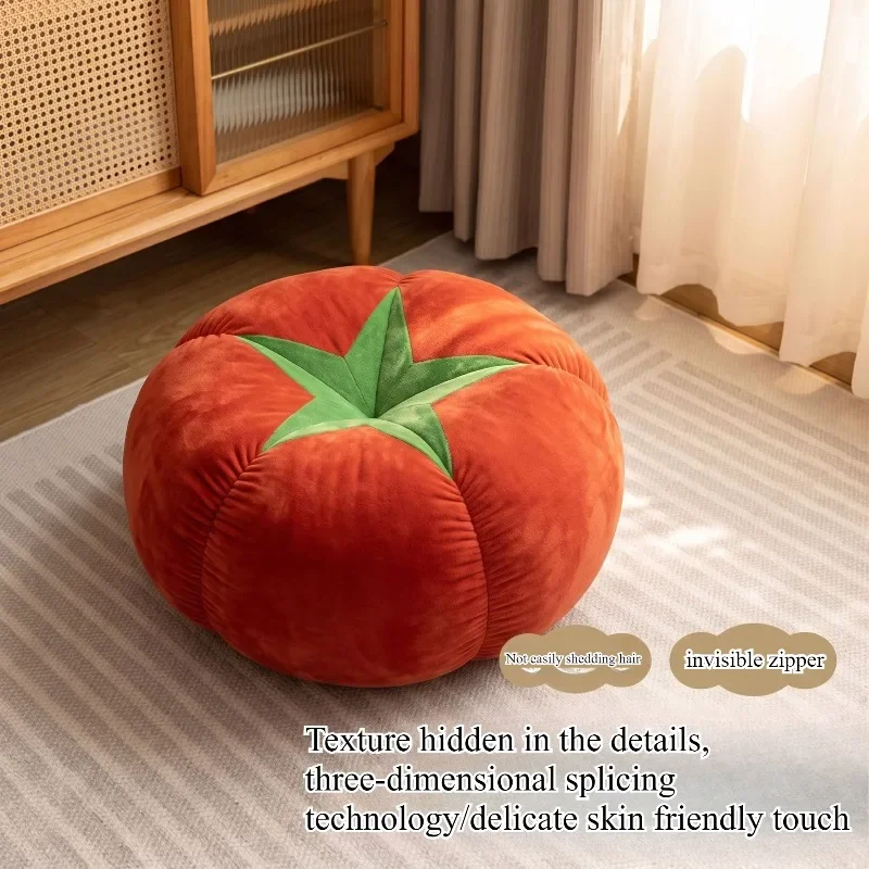 Cute tomato soft cute shiitake mushroom lazy seat cushion futon sofa throw pillow bed living room cushion pillow doll