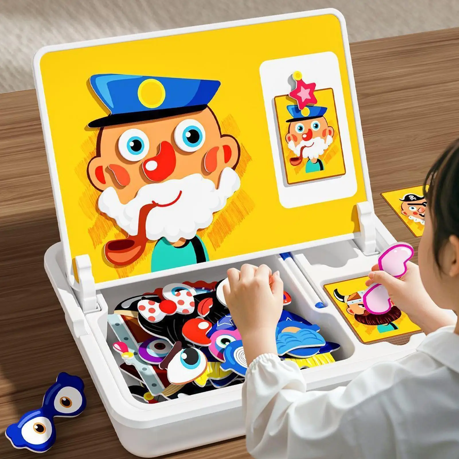

Dress Up Puzzle Creative Face Dress Up Games Double Sided Learning Educational Toys With Write Board And Pen For Boys Girls