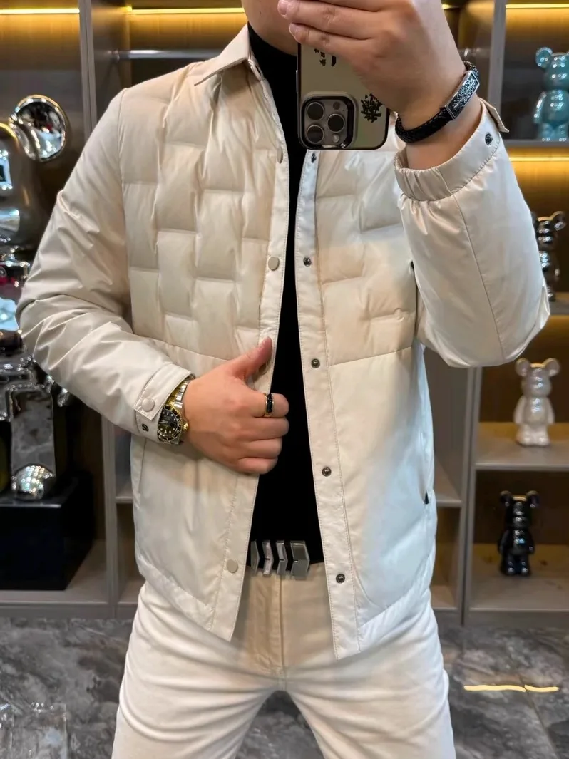 

Мужская модная пуховая куртка с воротником-стойкой, деловая, осенне-зимняя, новинка, универсальная, высококачественная, в европейском стиле...