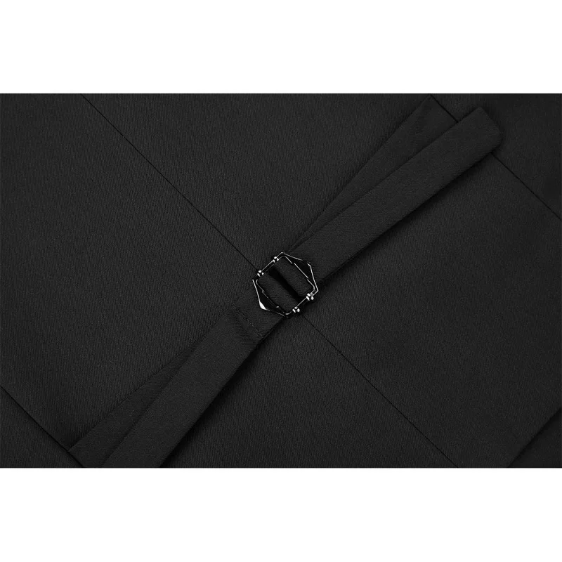 KIDWHXR Man Suit Vest Slim V-neck Single-breasted Male Waistcoat Simple Solid Breathable Sleeveless Business Casual Men Vest