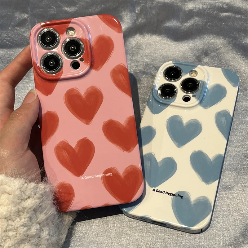 Simple Couple Love Acrylic Phone Case for OPPO Reno 5 6 7 7Z 8 8T F9 F11 R15 R17 Find X3 X5 Se Pro 5G Glossy HD Hard PC Cover - view 4