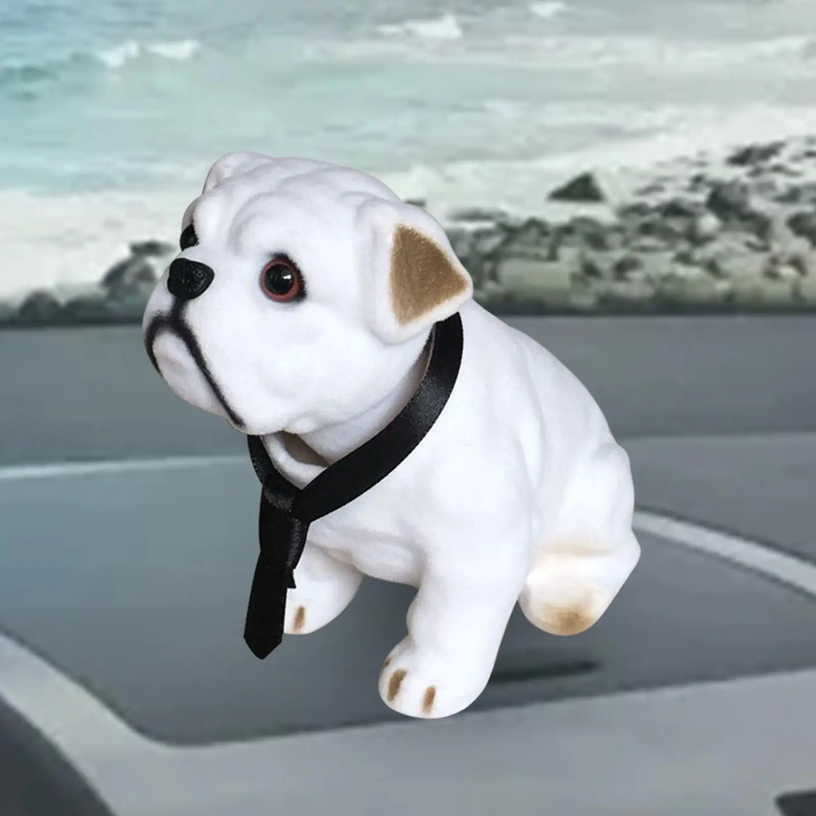 Bobblehead Nodding Dog Figurines Decoration Handmade Sculptures Car Cute Shaking Head for Desktop Gift Office Auto Interior