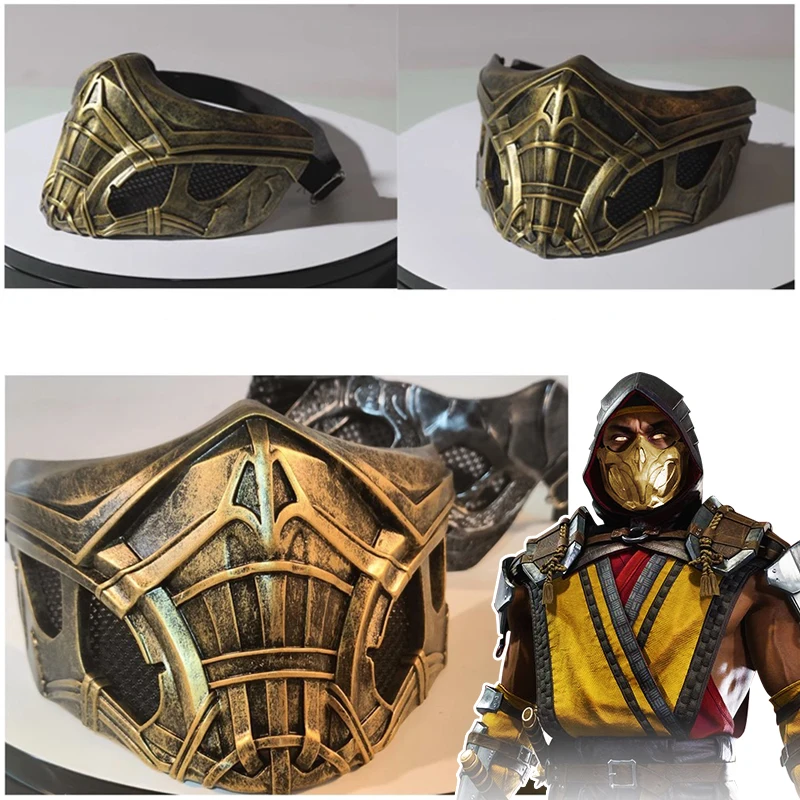 Sub-Zero Cosplay Mask Game Mortal Kombat Scorpion And Bi-Han Noob Saibot Role Play Facepiece Halloween Carnival Props