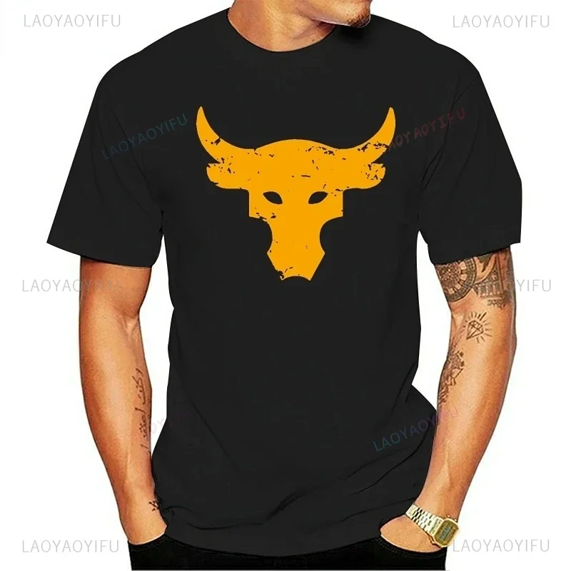 Camiseta de algodón para hombre y mujer, camiseta de gimnasio Brahma Bull The Rock Project, ropa informal de moda, Ropa Hombre, Camisetas de mujer personalizadas