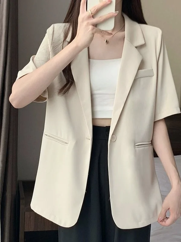 

Long Coat Woman Women'S Blazer Shrug Big Early Rivet Tailoring Ruched Stripes Padded Curved Suede Asymmetric Gathered Coffee