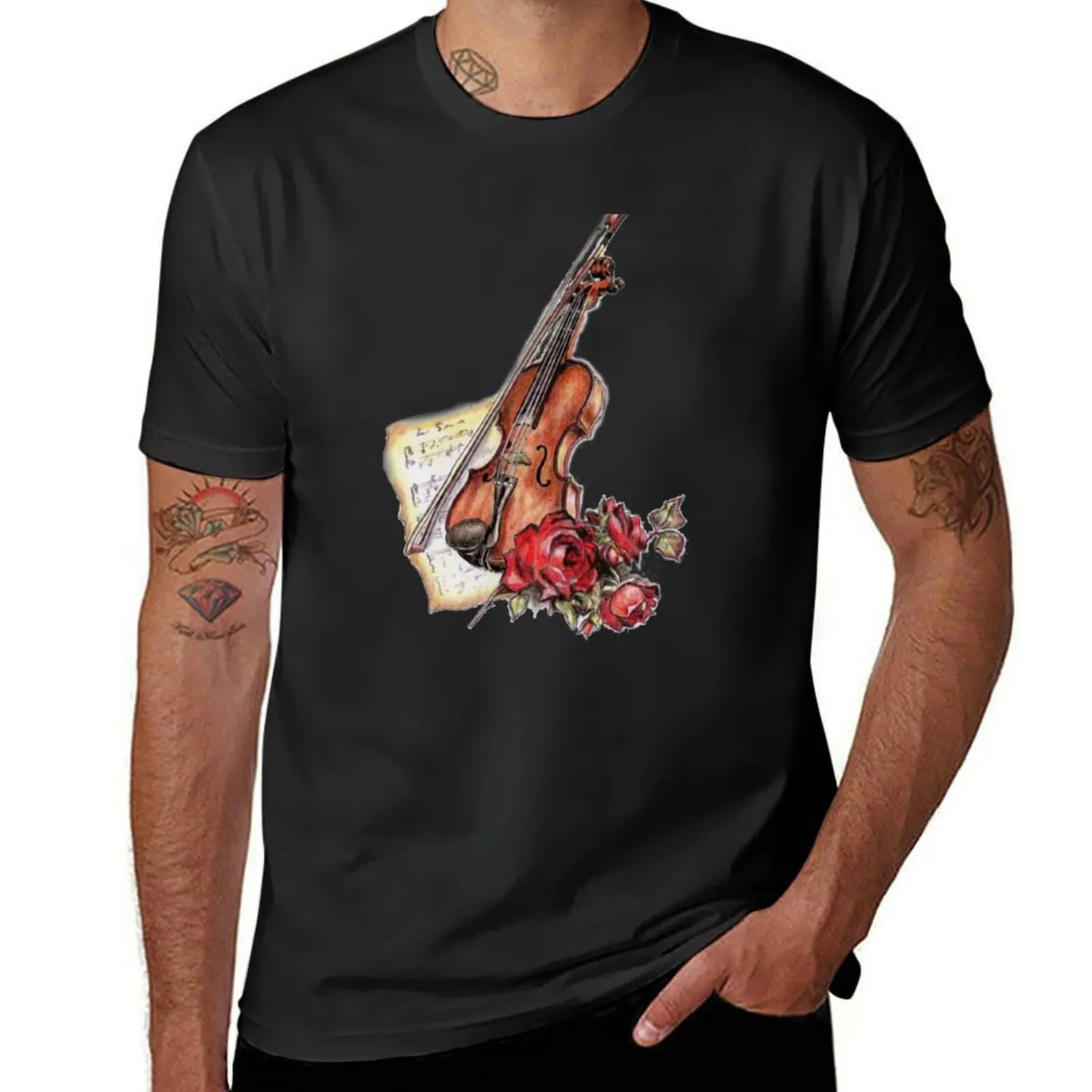 Violin story T-Shirt quick-drying plus size tops men t shirt