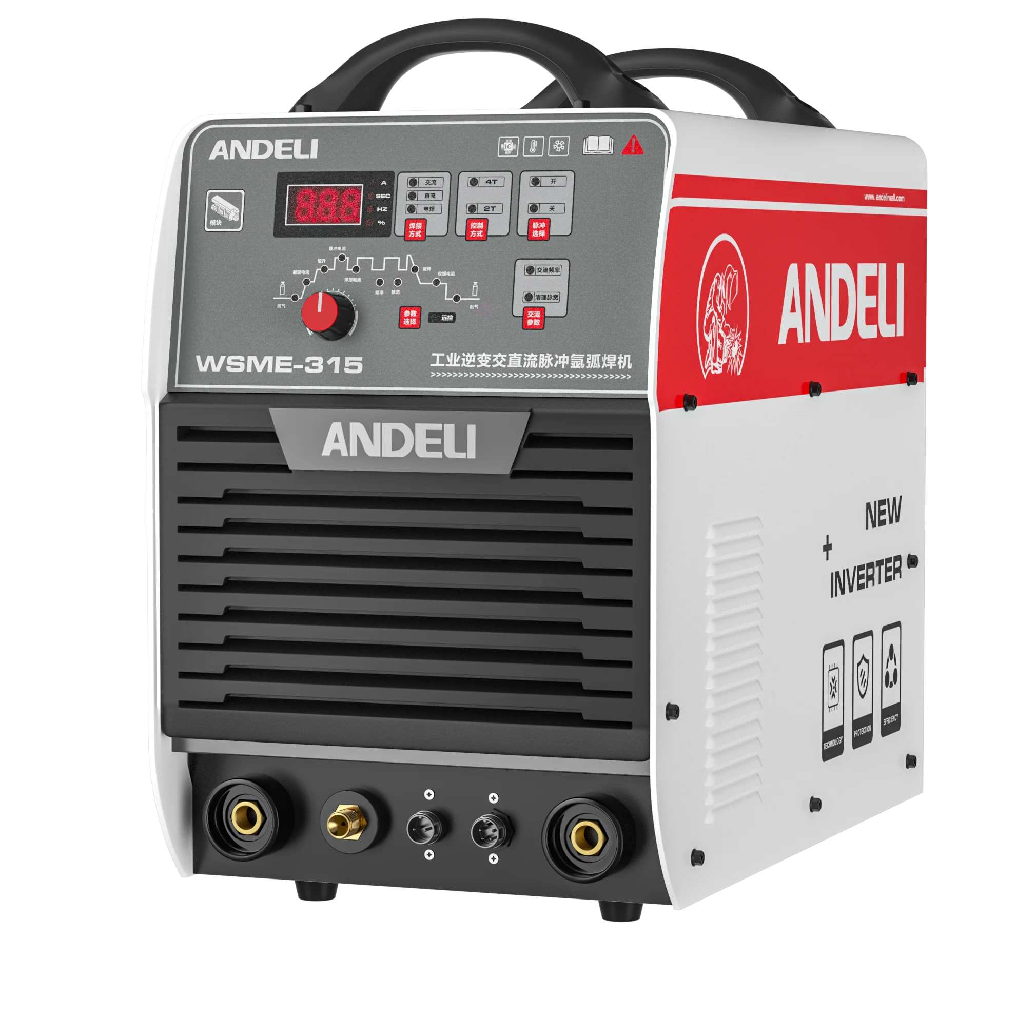 ANDEL TIG-315 385V 315A  0.8-12MM AL AC DC Pulse Cold Water Cool BOX   Aluminum 4.0 MMA TIG Welding Machine