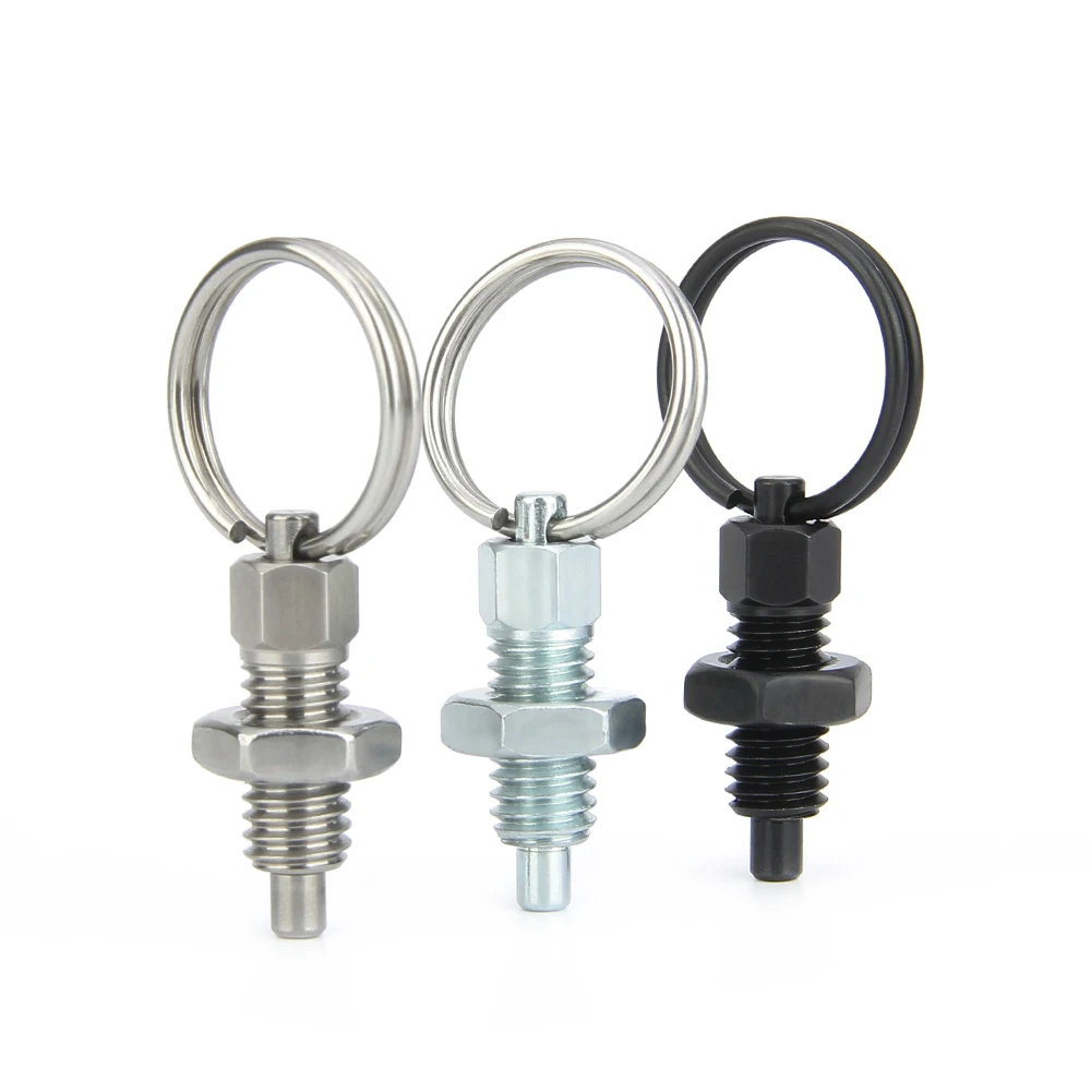 Stainless Steel Spring Retractable Index Plungers Pull Ring Indexing Plunger