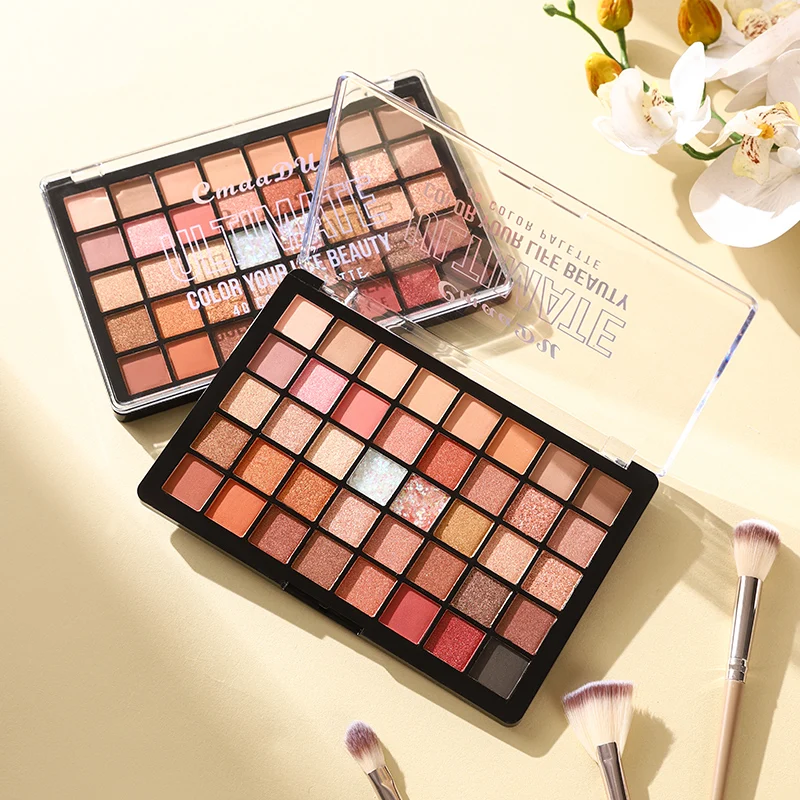 40 Color Eyeshadow Palette, Highly Pigmented Long-Lasting Blendable Earth Tone & Macaron Eye Shadow, Matte Shimmer Finishes Makeup Kit for Daily Dating Music Festival Beach Party, Gift for Women