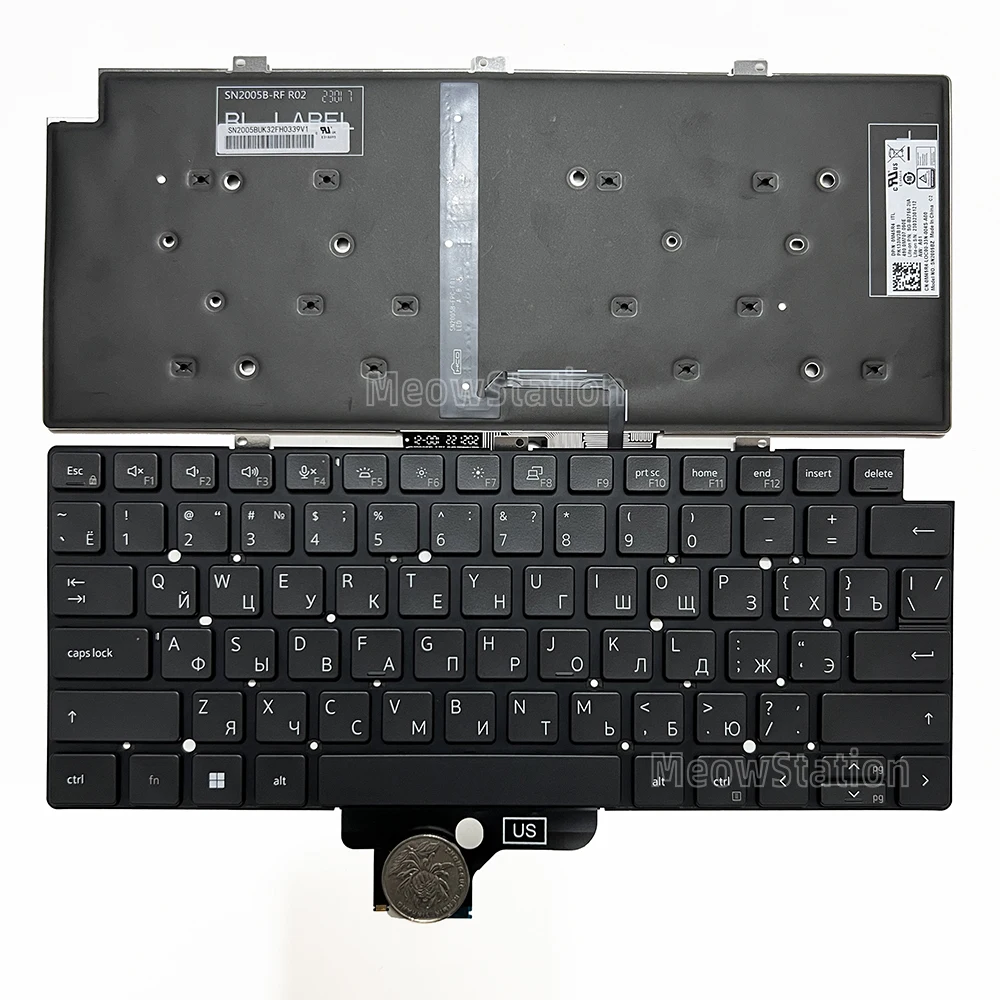 Nouveau clavier rétroéclairé RU/IT/FR /LA pour Dell Latitude 5320 5330 5350 7320 7330 02W5PT SN2005B 0JM4GP 0J8C2M
