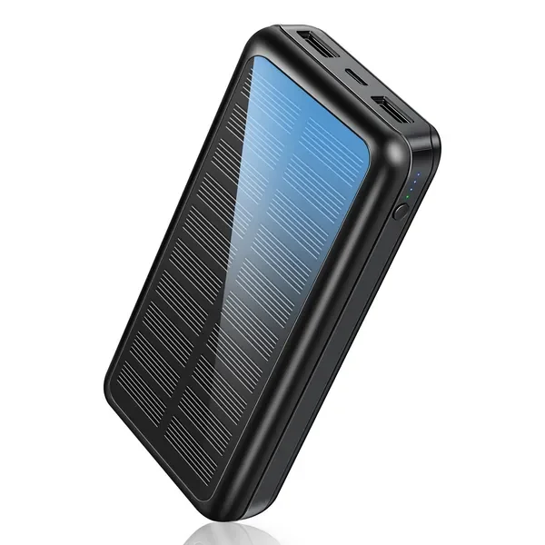 

Портативный внешний аккумулятор 30000 мАч, солнечная зарядка, USB-A и USB-C, компактный, быстрая зарядка для мобильных телефонов