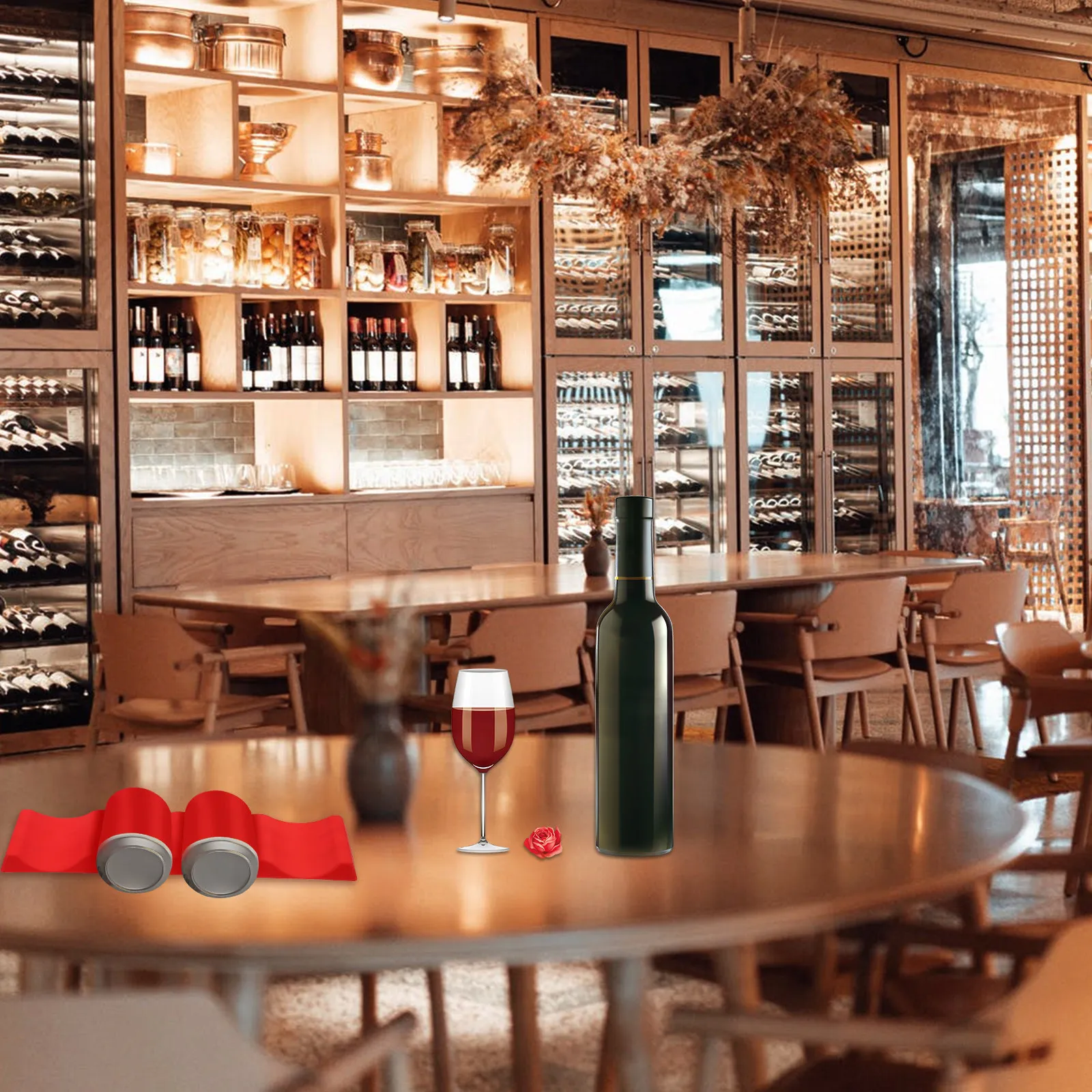 ที่วางขวดไวน์ซิลิโคนแบบพับได้ - Wine Beer And Liquor บทวิจารณ์และราคา
