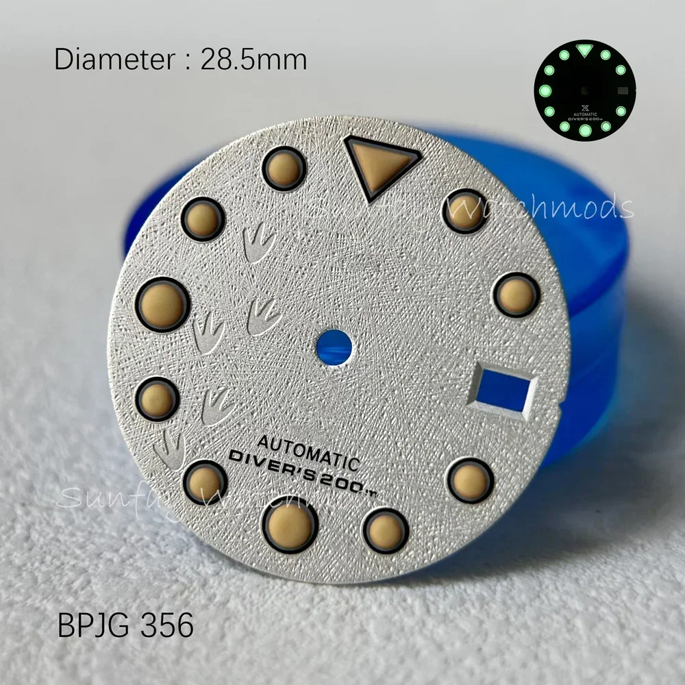 2025 new 28.5mm Ocean Series Baby Tuna  Green Luminous S-logo NH35 NH36 Dial Customized Watch Accessories