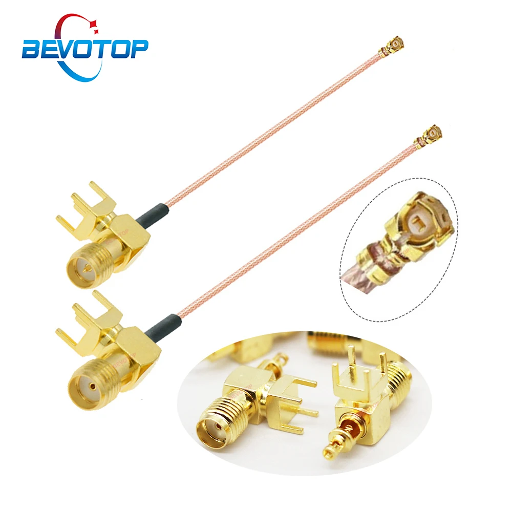 U.fl  1 Female to SMA / RP-SMA Female 4-pin PCB Panel RG178 Cable WIFI Antenna Extension Jumper SMA  RF Coaxial Cable