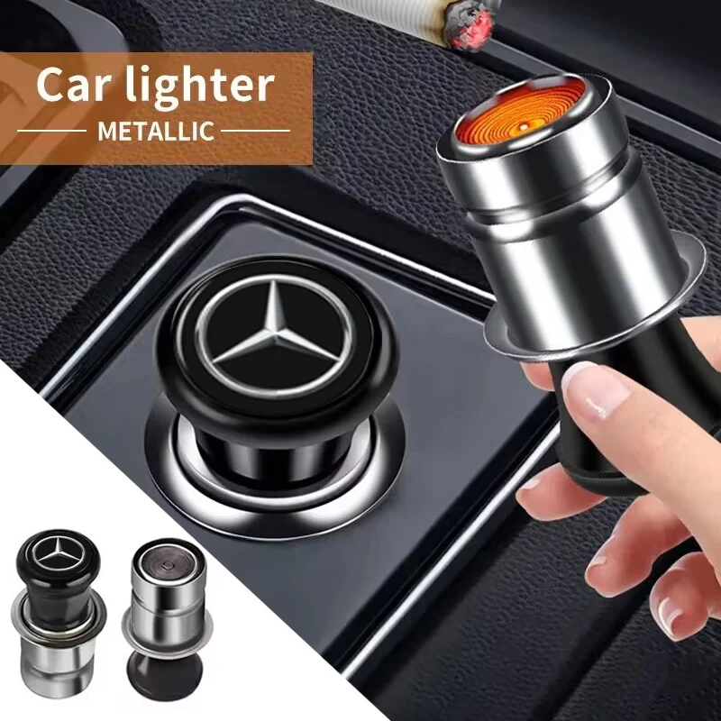 Car Portable Cigarette Lighter For Mercedes Benz AMG W205 W204 W203 W111 W168 W213 W210 W222 GLA Car Badge Cigar Lighter Adapter view 2