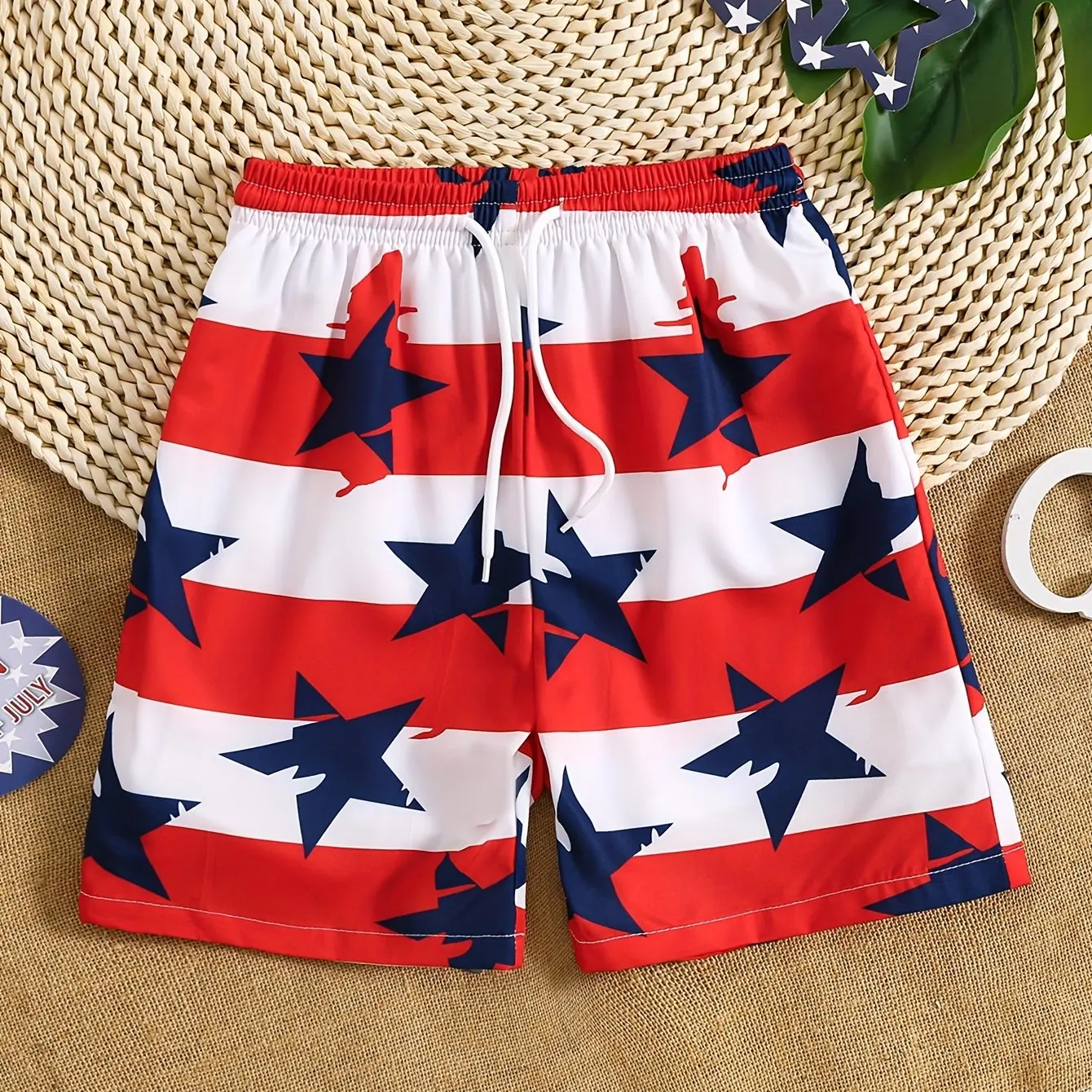 American Flag 3D Print Children Shorts Boys Swimming Trunks Kids Beach Shorts Cartoon Swimsuit Shorts Baby Swimwear Boy Clothes