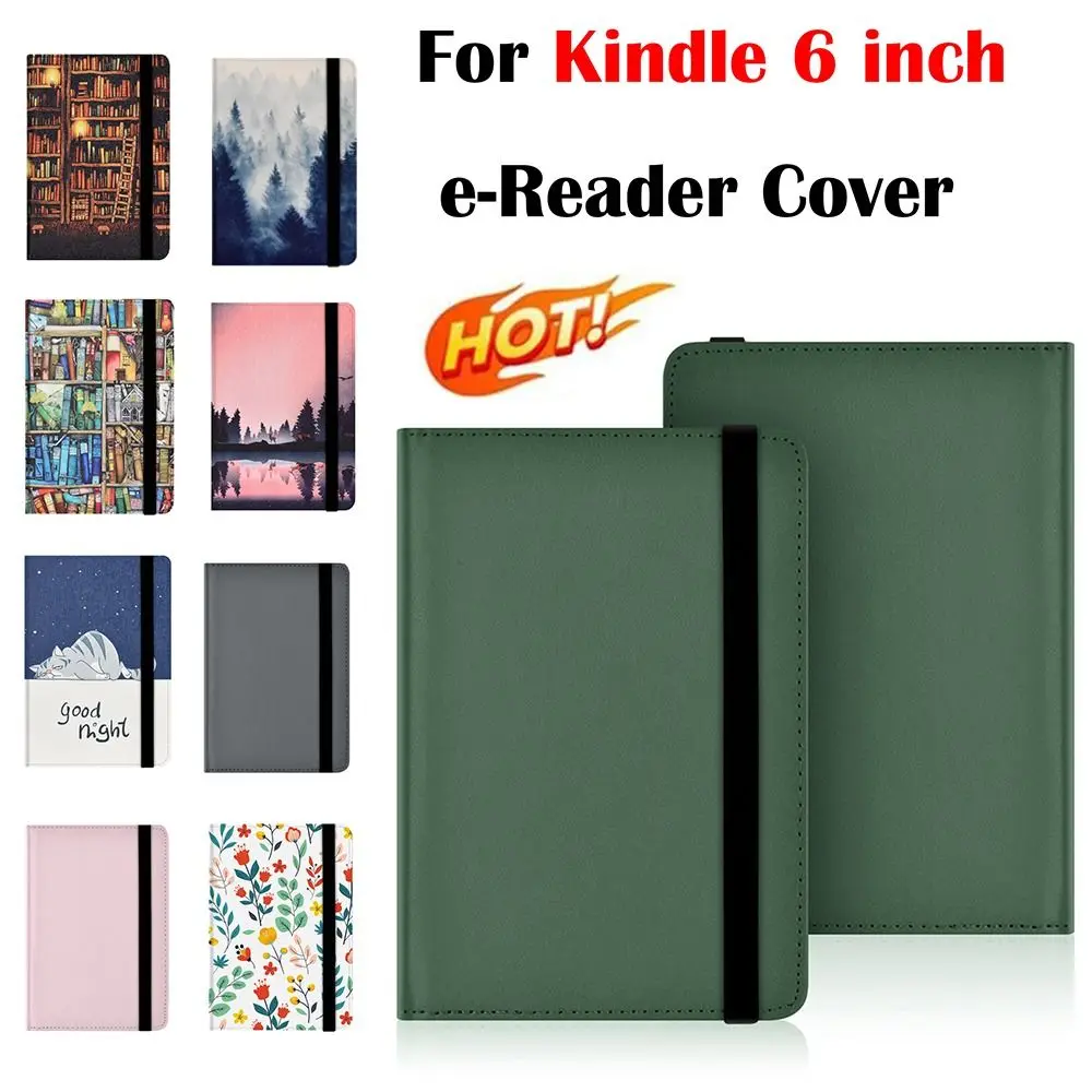 

Hand Support 6 inch e-Reader Cover PU Leather Colorful Universal Protective Case for Boox/Kobo/Kindle 10/11/12th 2024