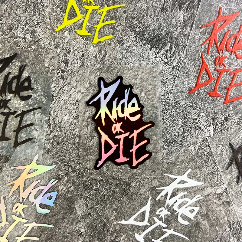 

2 шт. RIDE или DIE велосипедные наклейки забавные водонепроницаемые для MTB велосипеда мотоцикла боковая панель электрический скутер украшения виниловые наклейки