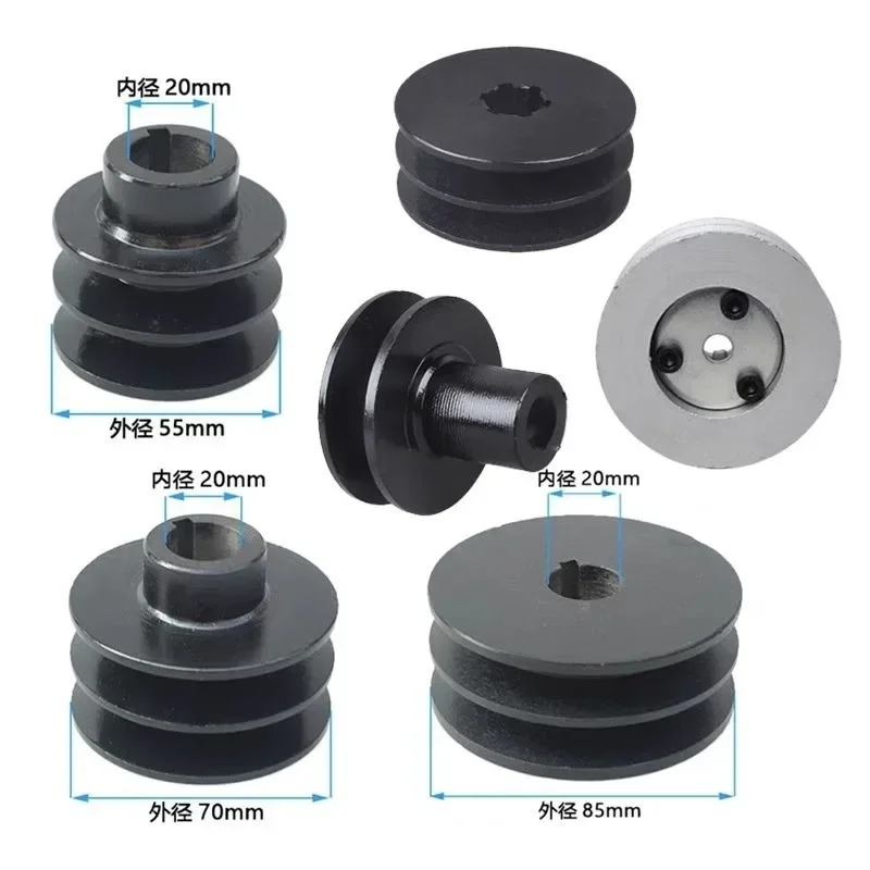 V Belt Pulley For  engine 168F 170F 188F 190F GX110 GX120 GX160 GX200 GX390 7HP micro tillage mower ATV Go Kart Engine
