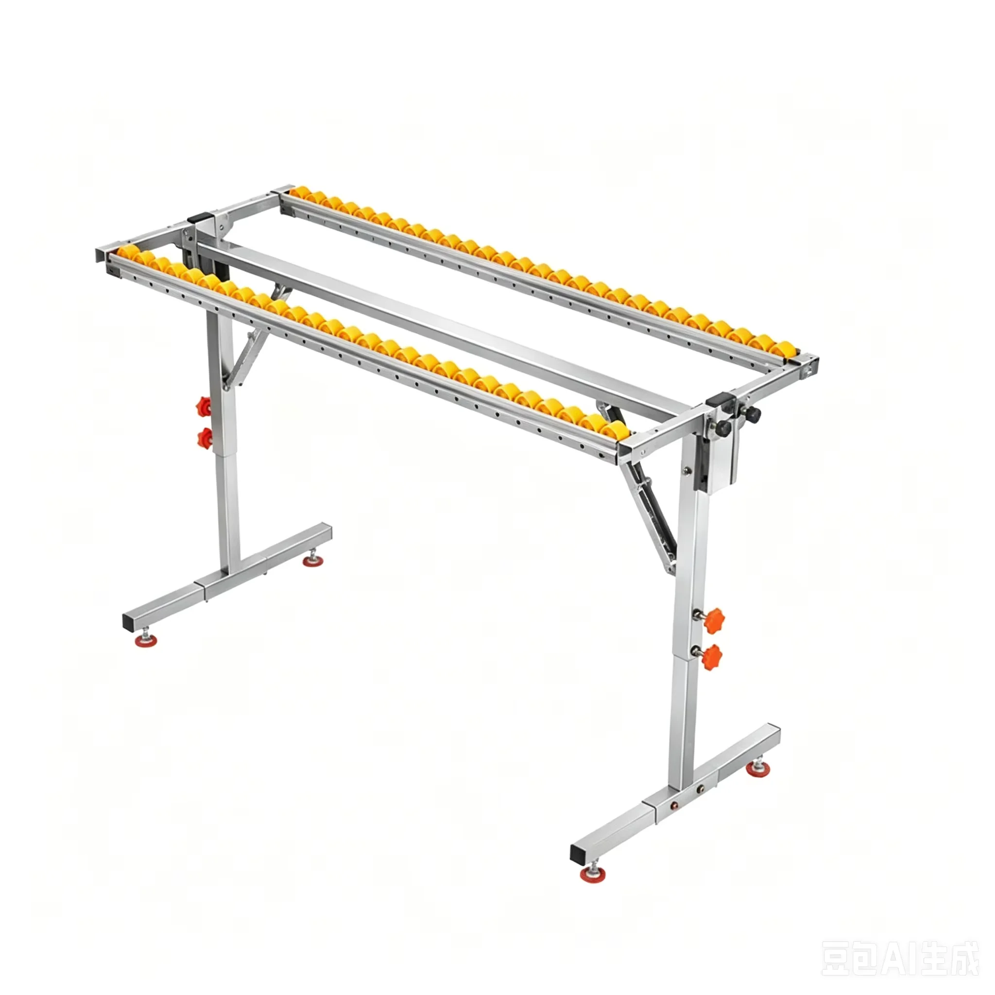 Wood Cutting Bracket With Roller Folding Adjustable Height Double Row Transport Pulley Saw Table Transport Support Frame